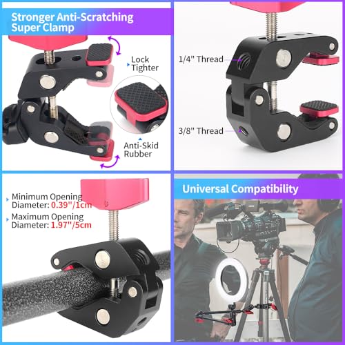 22" Articulating Magic Arm Camera Mount, Desk Clamp Overhead Mount