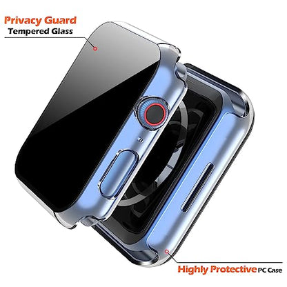 Misxi Privacy Case for 44mm Apple Watch SE3/SE2/SE/Series 6/5/4 - color: Transparent, size: 44mm