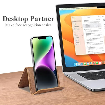 Airplane Travel Essentials for Flying Flex Flap Cell Phone Holder & Flexible Tablet Stand for Desk, Bed, Treadmill, Home & in-Flight Airplane Travel Accessories(1-Crazy Brown) - color: 1-Crazy Brown
