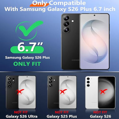 Battery Case for Galaxy S26 Plus, Upgraded 12000mAh Battery Pack Rechargeable Charger Case with Wireless Charging Compatible for Galaxy S26 Plus(6.7 inch) External Charging Cover(Black) - size: Galaxy S26 Plus