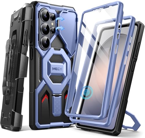 TONGATE Magnetic Stand for Samsung Galaxy S26 Ultra Case, Compatible with Magsafe, [Camera Cover & 2 Front Frames][Drop Protection] S26 Ultra Case Built-in Screen Protector & Belt Clip, Blue - color: Blue