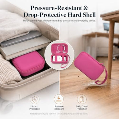 ANKHOH Travel Case for Iseyyox/for QUZUDN/for RTOPS 3 in 1 Wireless Charger - color: Rose