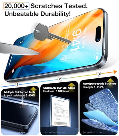 UltraGlass TOP 9H+ Armor for iPhone 13 Screen Protector, 2 Pack - size: iPhone 13