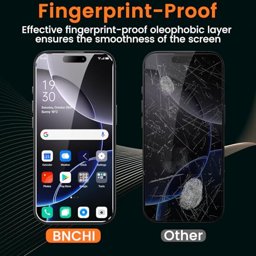 2 Pack 4 Way 360° Privacy Screen Protector for iPhone 16 Pro 6.3-Inches, Horizontal and Vertical All Around Anti-Spy 9H Tempered Glass Film, Scratch Resistant, Zero Bubbles, Face ID Sensitive