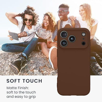 kwmobile Case Compatible with Apple iPhone 17 Pro Case - Protective Slim TPU Phone Cover - Soft Matte Finish - Chocolate - color: Chocolate, size: iPhone 17 Pro