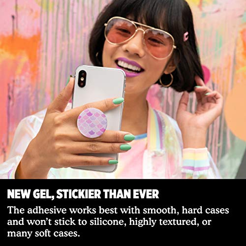 PopSockets PopGrip - Expanding Stand and Grip with Swappable Top - Glitter Mermaid - color: Mermaid