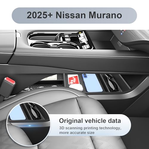 SKTU 2-Pack for 2025 2026 2027 Nissan Murano Center Console Organizer - color: 2025 -2027 Murano Lower Console Tray