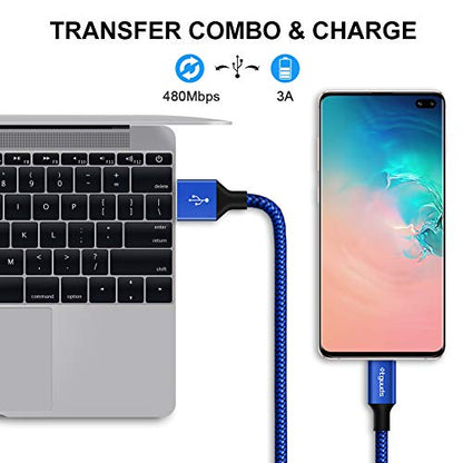 etguuds Long USB A to USB C Cable 15ft, 2-Pack USB to USB C Charging Cable - color: Blue