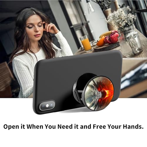 2 Pack Cell Phone Grip with Expanding Kickstand, Grey Flame Dragon - color: Grey Flame Dragon