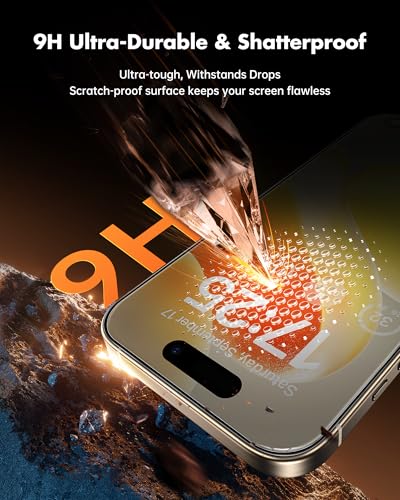 UNBREAKcable Privacy Screen Protector for iPhone 15 Pro Max, 2-Pack - size: iPhone 15 Pro Max