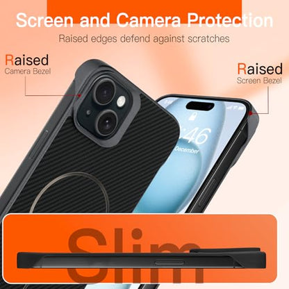 Phone Case Crafted for iPhone 15 Plus,Black - color: Black-2, size: iPhone 15 Plus