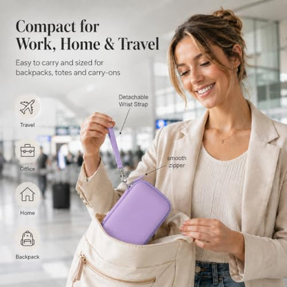 ANKHOH Travel Case for Iseyyox/for QUZUDN/for RTOPS 3 in 1 Wireless Charger - color: Light Purple