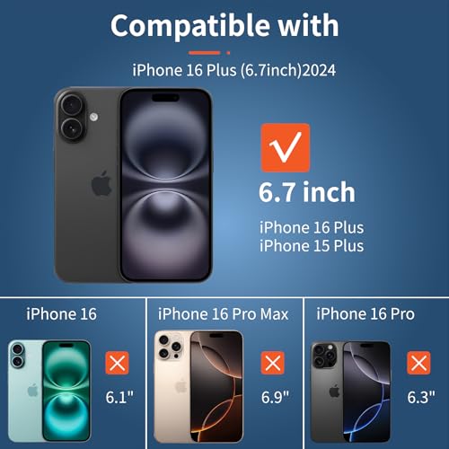 SAMKE 3-Pack iPhone 16 Plus & 15 Plus Tempered Glass Screen Protector, 6.7" - size: iPhone 16Plus and 15Plus
