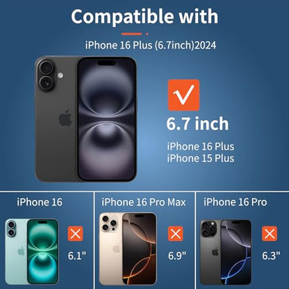 SAMKE 3-Pack iPhone 16 Plus & 15 Plus Tempered Glass Screen Protector, 6.7" - size: iPhone 16Plus and 15Plus