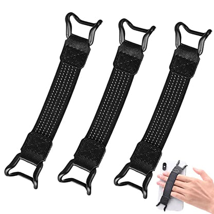 Phone Strap Security Hand Strap Holder, Mobile Phone Grip Straps with Clip Handheld Drop Prevention Elastic Bundle Grip Belts for Kindle and Most Smartphones (3 Pcs)