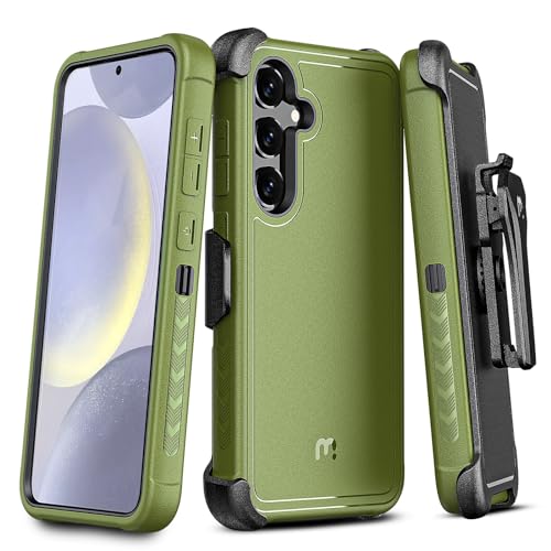 M MYBAT PRO Maverick Series for Samsung Galaxy S24 Plus Case with Belt Clip - color: Army Green, size: Samsung Galaxy S24 Plus