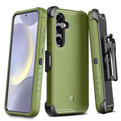 M MYBAT PRO Maverick Series for Samsung Galaxy S24 Plus Case with Belt Clip - color: Army Green, size: Samsung Galaxy S24 Plus