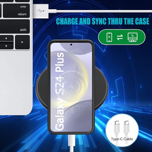 Battery Case for Galaxy S24 Plus,Upgraded 12000mAh Rechargeable Portable Extended Battery Pack Supported Qi Wireless Charging Case Compatible with Galaxy S24 Plus(6.7 inches) Charging Case-Black - size: Galaxy S24 Plus