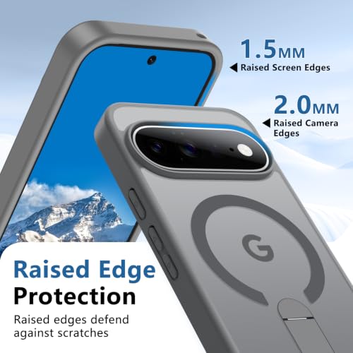 for Pixel-11 Case/Pixel-11-Pro Case, Built-in Durable Stand, Gray - color: Gray, size: Pixel 11/11 Pro 6.3"