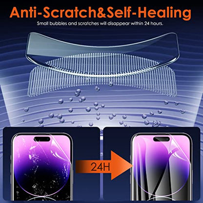 [3 Pack Hydrogel Film Screen Protector for iPhone 14 Pro Max/iPhone 14 Plus (6.7 inch), Soft TPU Transparent Protective Screen Protector Film (Not Tempered Glass) - size: iPhone 14 Pro Max/14 Plus (6.7")