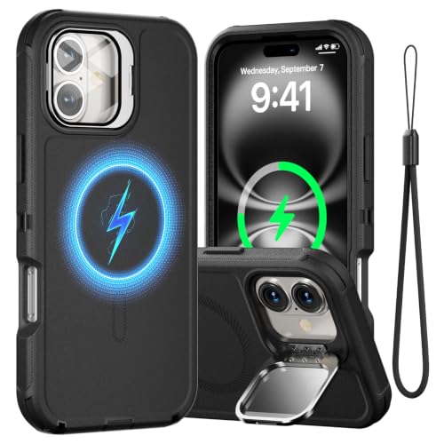 Follaroma for iPhone 16 Plus Case,Magnetic,Heavy Duty Case,6.7'',Black - color: Black, size: iPhone 16 6.1''