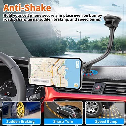 1Zero Magnetic Phone Car Mount 14-Inch Gooseneck Long Arm Extension - color: Magnetic Phone Mount