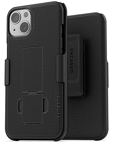 Encased DuraClip Designed for iPhone 13 Belt Clip Case (2021) Slim Phone Cover with Holster - Black - size: iPhone 13