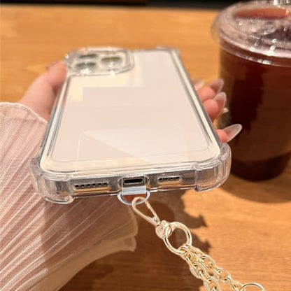 Crossbody Lanyard Strap, Durable Metal Cell Phone Chain, Universal Lanyard With Tether Tab, Detachable Chain Strap Compatible With Most Phone Bags and Purses - color: B
