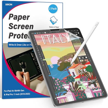 Paper Screen Protector for iPad Air 5th/4th Gen & Pro 11 inch 2022-2018 - size: 10.9"/11" Pro (2022-2018)/Air 5th/4th