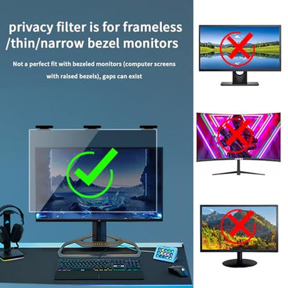 2 Pack Magnetic Hanging Computer Privacy Screen for 24 ''16:9 Aspect Ratio - color: 2 Pack Magnetic Hanging 24 Inch for 16:9