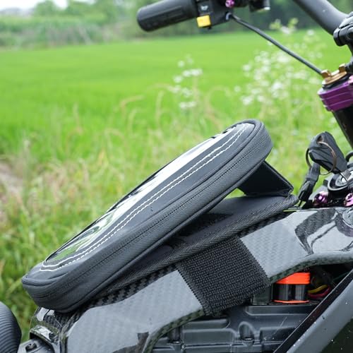 CHANGCHENG E-Dirt Bike Battery Cover Bag Phone Pouch with Touch Screen | Front Frame Pouch,Adjustable Viewing Stand &Hidden Pocket, Extended Strap for Surron Light Bee,Talaria ,E Ride Pro,Yozma In10