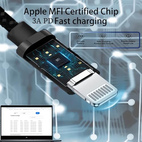 for Braided Long USB C to Lightning Cable 13FT 27W Fast Charging 2 Pack - color: Black, size: 13 feet/4 meters