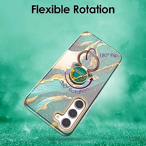 Phone Ring Grip Holder, 360° Rotation Cell Phone Grip Stand, Finger Ring Stand, Metal Finger Ring Grip Kickstand Compatible with iPhone 17 Pro Max 16 15 14 13 12 Magsafe Accessories, Green - color: Dream Green