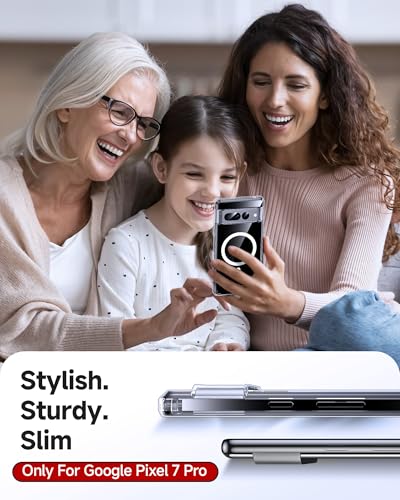 LeYi for Pixel-7-Pro Case: Google Pixel 7 Pro Case [MagSafe Fit] & Raised Camera Guard, Magnetic [Anti-Yellowing] Shockproof Protective para Pixel7Pro Casa Refurbished Smartphone Female Male, Clear - color: Clear, size: Pixel 7 Pro (6.7 Inch)