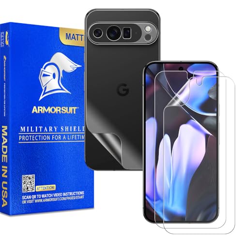 ArmorSuit 2+2 Pack Paper-Feel Texture Full Body Skin + Screen Protector for Google Pixel 9 Pro XL MilitaryShield Matte Film - Made in USA