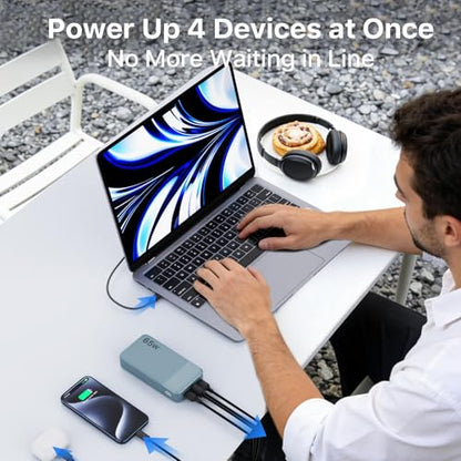 NOBIS 65W 20000mAh Portable Charger Power Bank Fast Charging - color: Blue