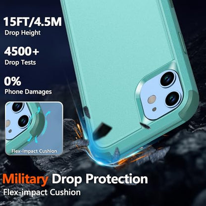 Diverbox for iPhone 12 case, iPhone 12 Magnetic case [with Screen Protector and Camera Lens Protector ] 2 Pack [15 FT Military Grade Drop Protection] Heavy Duty Shockproof Phone Case (Teal) - color: Magnetic Teal