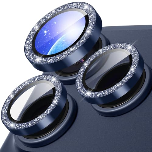 Suoman for iPhone 17 Pro/Pro Max Camera Lens Protector-Dark Blue - color: Glitter-Dark Blue