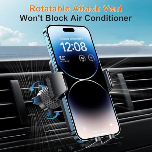 DOLYOFG Car Phone Holder Vent [Thick Cases Friendly] Phone Mount for Car Air Vent 360° Rotate Hands Free Cell Phone Holder for Car Automobile Cradle for All iPhone Android Smartphone - style: new model