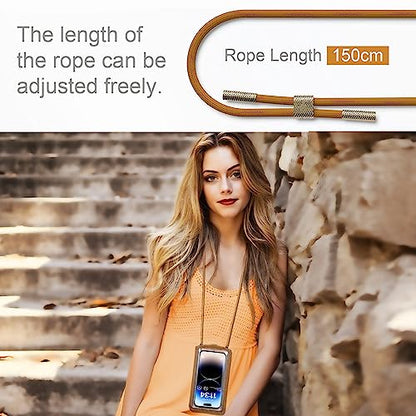 Small Crossbody Bag Cell Phone Purse for Women Men Leather Mini Shoulder Bag Wallet Case with Card Holder Slot Necklace Lanyard for All Phones iPhone Samsung Google up to 7.3" Brown - color: Brown