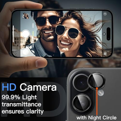 JETech Camera Lens Protector for iPhone 17, Black, 1 Set