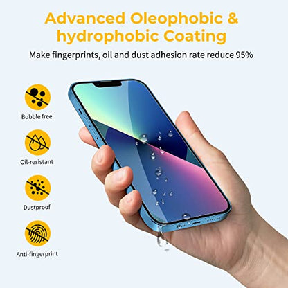 UNBREAKcable 3-Pack Screen Protector for iPhone 13 mini Tempered Glass | Shatterproof, Easy Install, 9H Hardness, 99.99% HD Clear, Bubble-Free, Anti-Fingerprint, Scratch Resistant, Case Friendly - size: iPhone 13 mini