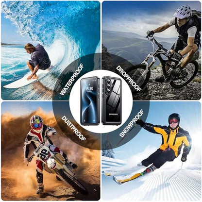 xiwxi for Samsung Galaxy S26 Case Waterproof,[IPX8 Underwater Case][Full Body Shockproof & Military Dropproof] Built-in Screen & Camera Lens Protector for Galaxy S26 6.3"-Black - size: For Samsung S26-6.3"