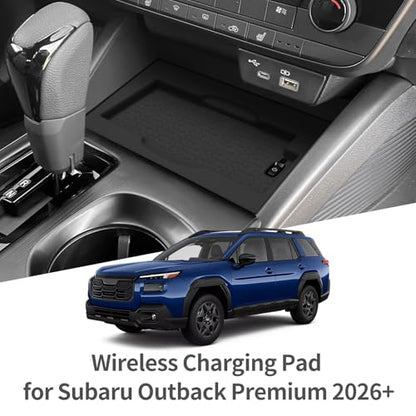 Center Console Wireless Charging Mat for Subaru Outback 2026 - size: for 2026 Subaru Outback (Premium Only)