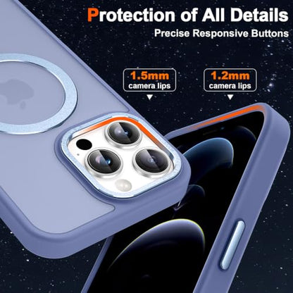 Magnetic for iPhone 12 Pro Max Case with Ring Stand, Sierra Blue - color: Sierra Blue, size: Iphone 12 Pro Max 6.7 inches