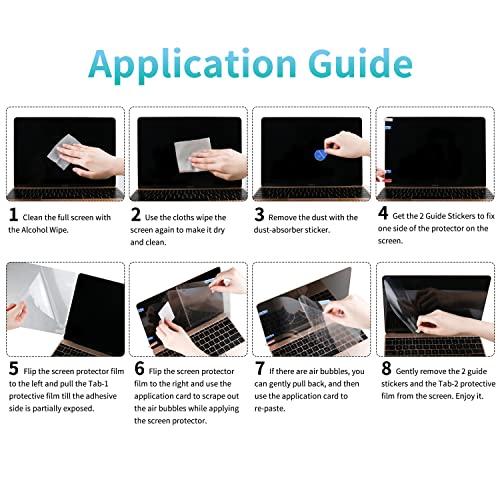 F FORITO 2 Pack 14 inch 16:9 Anti Glare Matte Laptop Screen Protector, Anti Scratch Anti Fingerprint Screen Filter Compatible with 14" Laptops with 16:9 Aspect Ratio (12.2" L x 6.9" W)