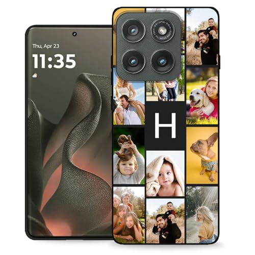 Custom Picture Collage Case for Motorola Moto Edge 2025 Multiple Photos/Images Name Designed,Personalzied Soft Thin Slim Smartphone Cover Love Gift Him her - color: 04 Collage Sunflower