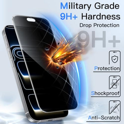 JETech Privacy Screen Protector for iPhone New Pro Max, 2-Pack - size: iPhone NEW Pro Max