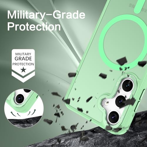 BENTOBEN Magnetic for Samsung Galaxy S24 Plus Case [Compatible with Magsafe] Translucent Matte Slim Fit Shockproof Anti-Yellow Women Men Protective Phone Cover for Galaxy S24 Plus 6.7", Matcha Green - color: Matcha Green