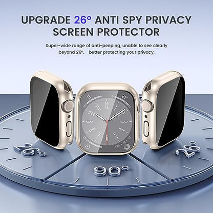 Goton Privacy Waterproof Case for Apple Watch 40mm Series 6/5/4/SE - color: Starlight, size: 40mm